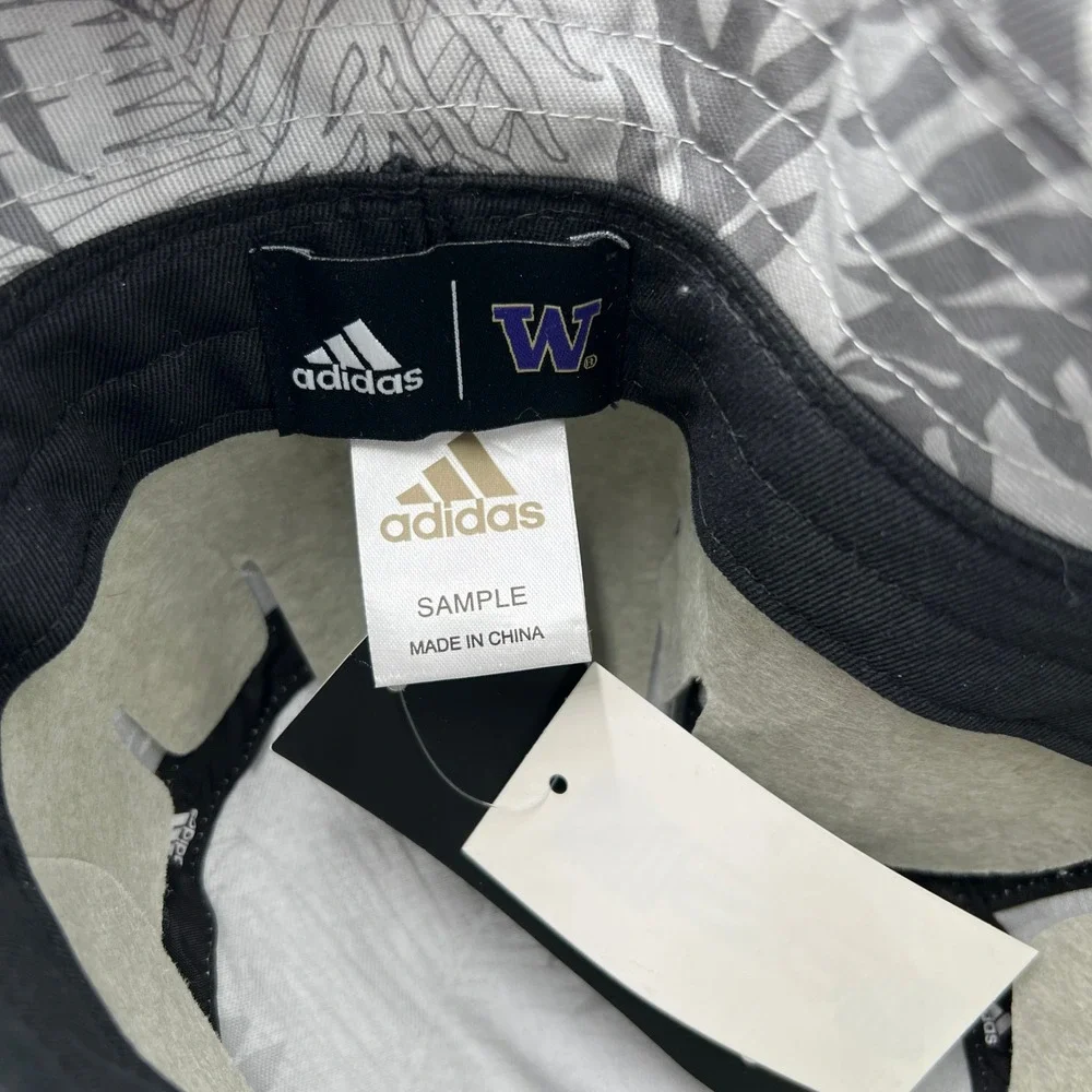 Adidas‎ Bucket Hat Gray Leaf Print 